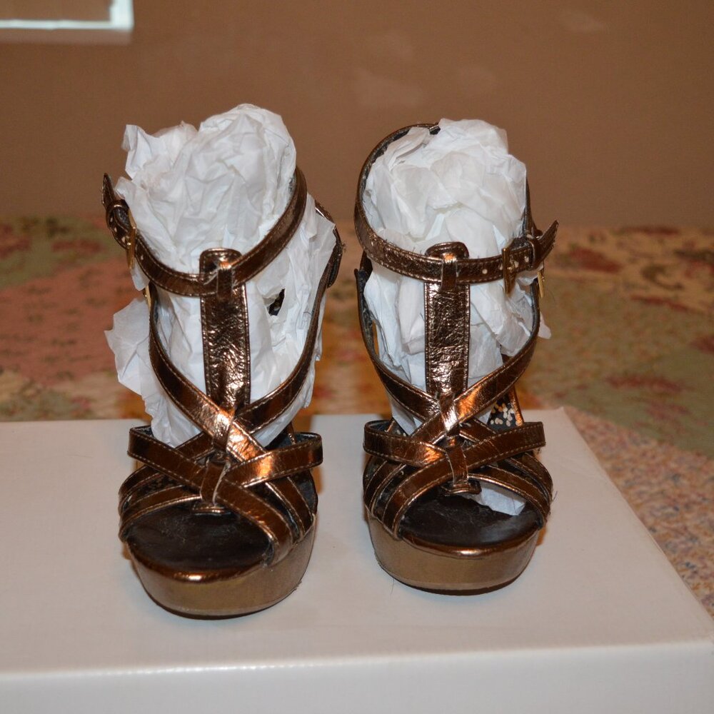 Qupid Strappy Heels Size 5.5 - Picture 2 of 6